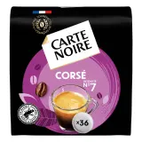 CARTE NOIRE Dosettes de café corsé n7 compatible senseo