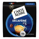 CARTE NOIRE Dosettes de café décaféiné intensité 5 compatibles Senseo