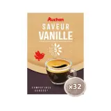 AUCHAN Dosettes de café saveur vanille intensité 5 compatibles Senseo