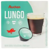 AUCHAN Capsules de café lungo intensité 5 compatibles Dolce Gusto