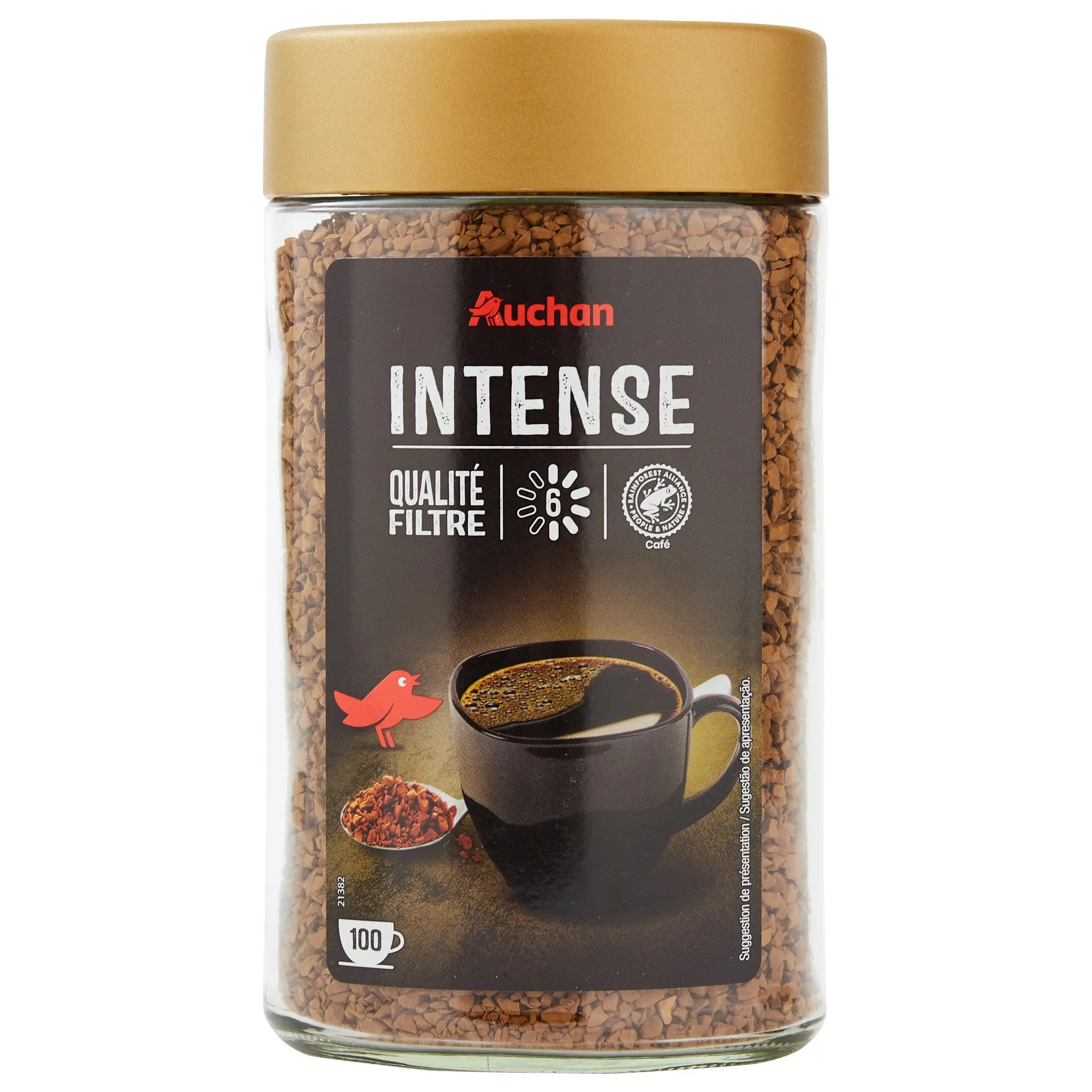 AUCHAN Café soluble intensité 6