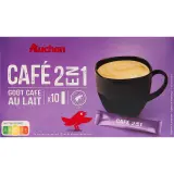 AUCHAN Café 2 en 1 goût café au lait