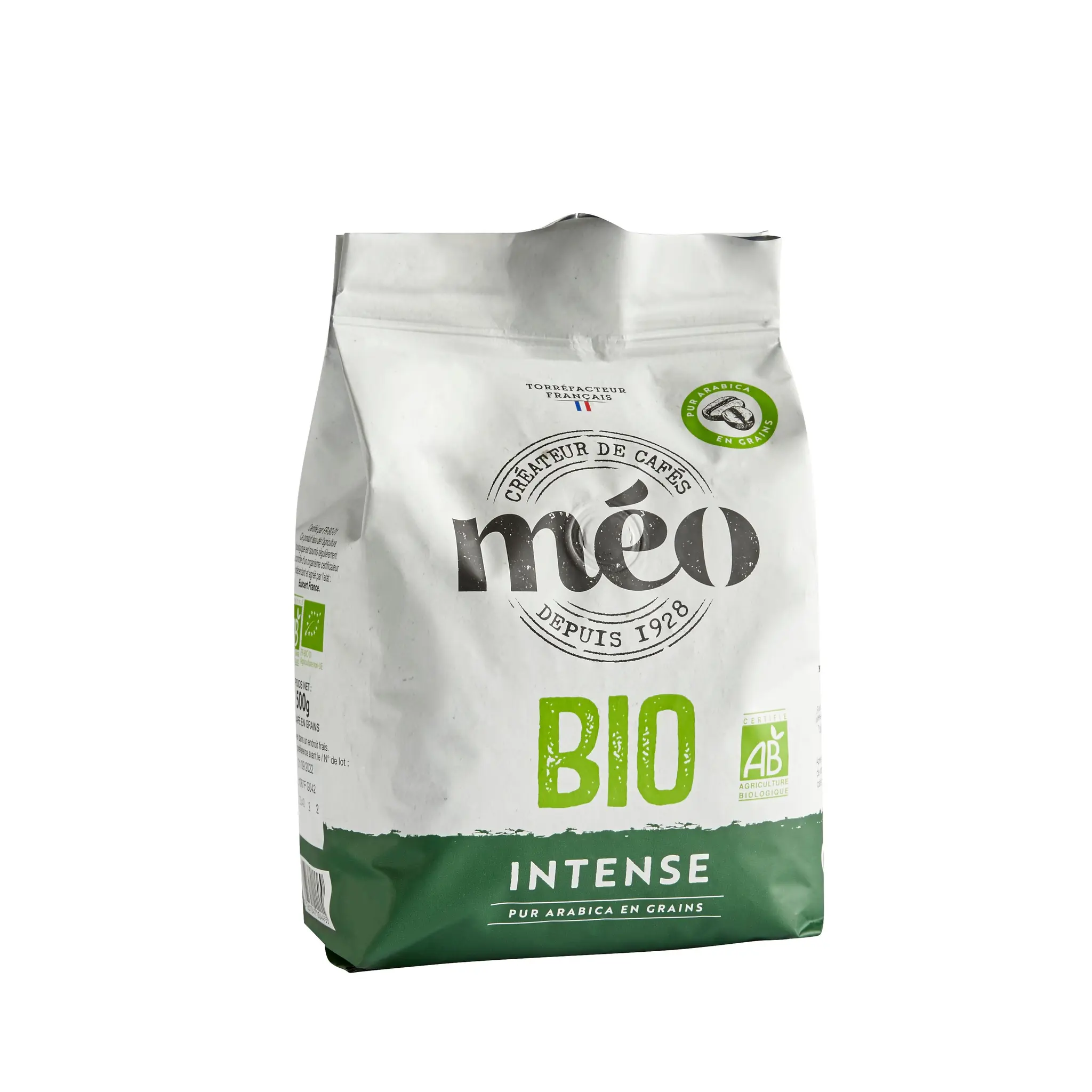 MEO Café en grains intense pur arabica bio