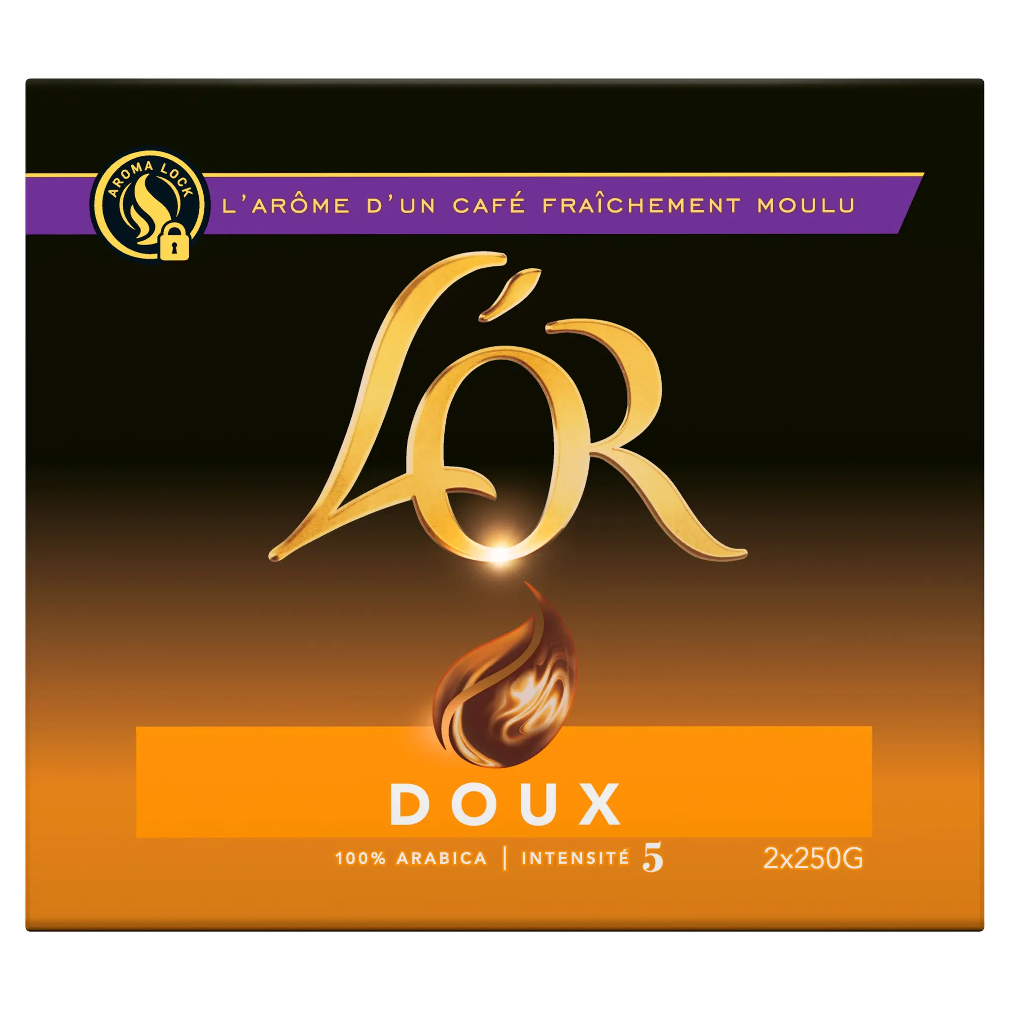L'OR Café moulu doux pur arabica intensité 5