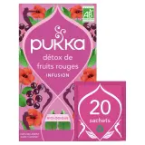 PUKKA Infusion bio détox de fruits rouge alliance de rooibos hibiscus cassis et mûre