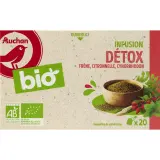 AUCHAN BIO Infusion détox frêne citronnelle cynorrhodon