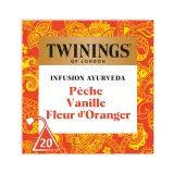 TWININGS Infusion ayurveda pêche vanille fleur d'oranger