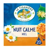 LA TISANIERE Infusion nuit calme miel et reine des prés camomille tilleul oranger