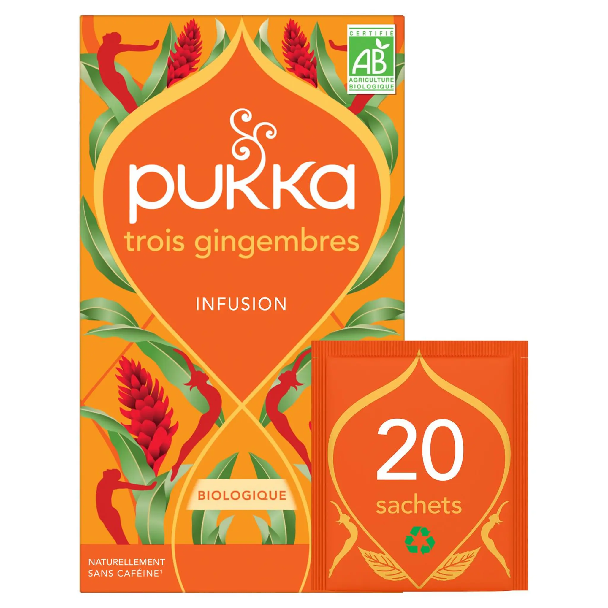 PUKKA Infusion trois gingembre curcuma galanga et gingembre bio
