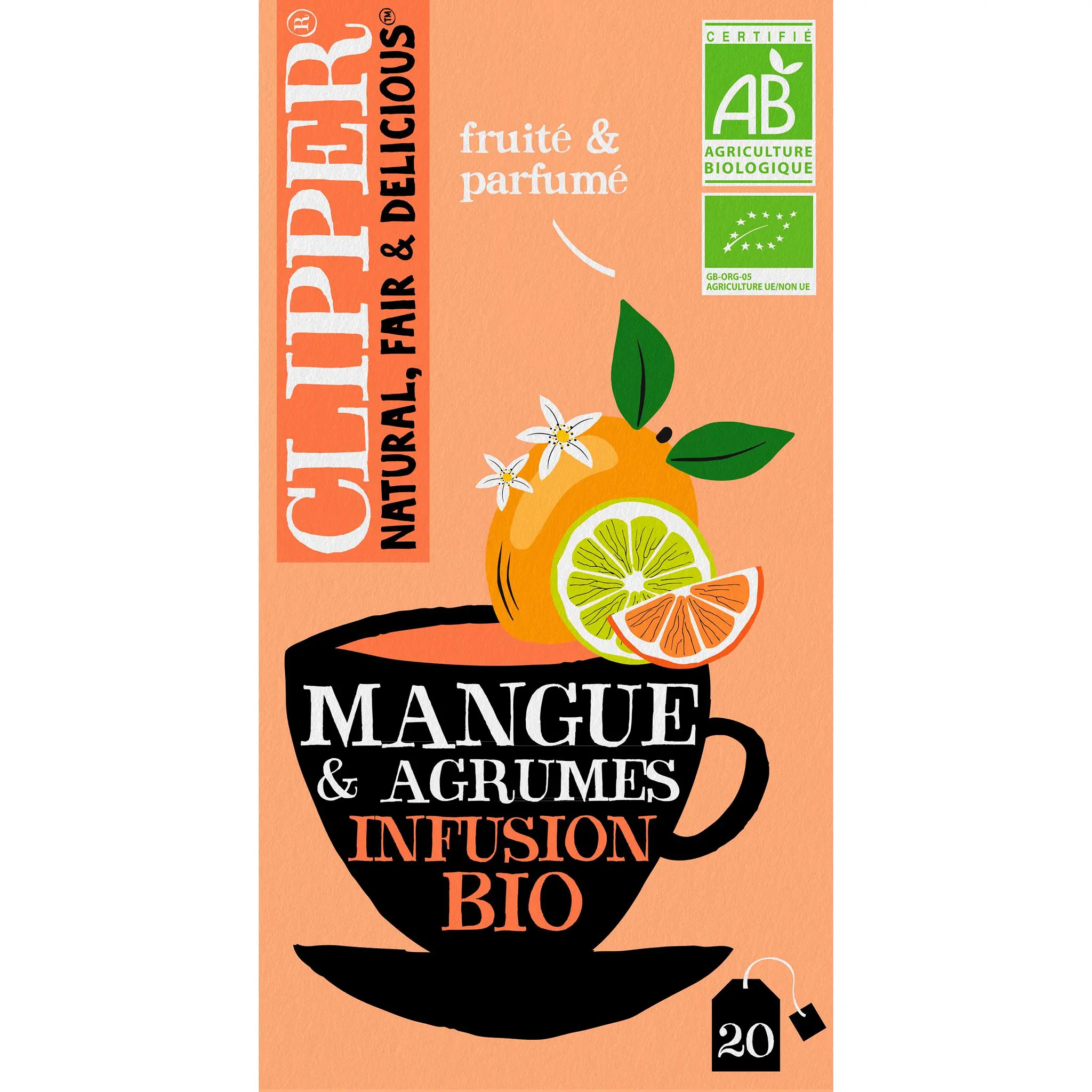CLIPPER Infusion mangue et agrumes bio