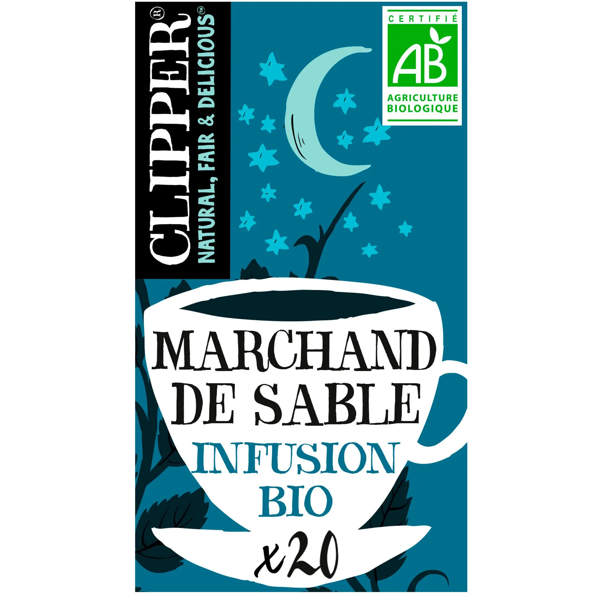 CLIPPER Infusion bio marchand de sable camomille mélisse lavande