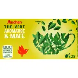 AUCHAN Thé vert aromatisé et maté