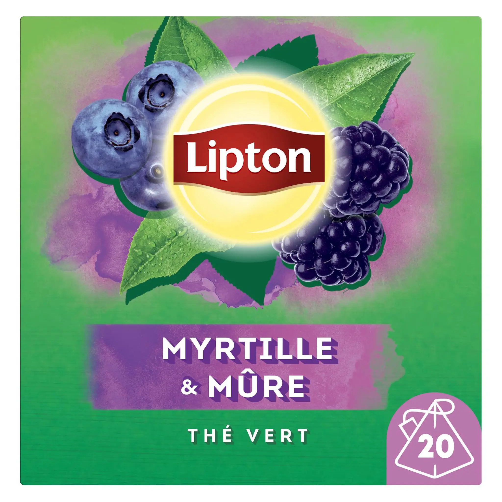 LIPTON Thé vert Mûre Myrtille
