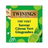TWININGS Thé vert citron vert et gingembre