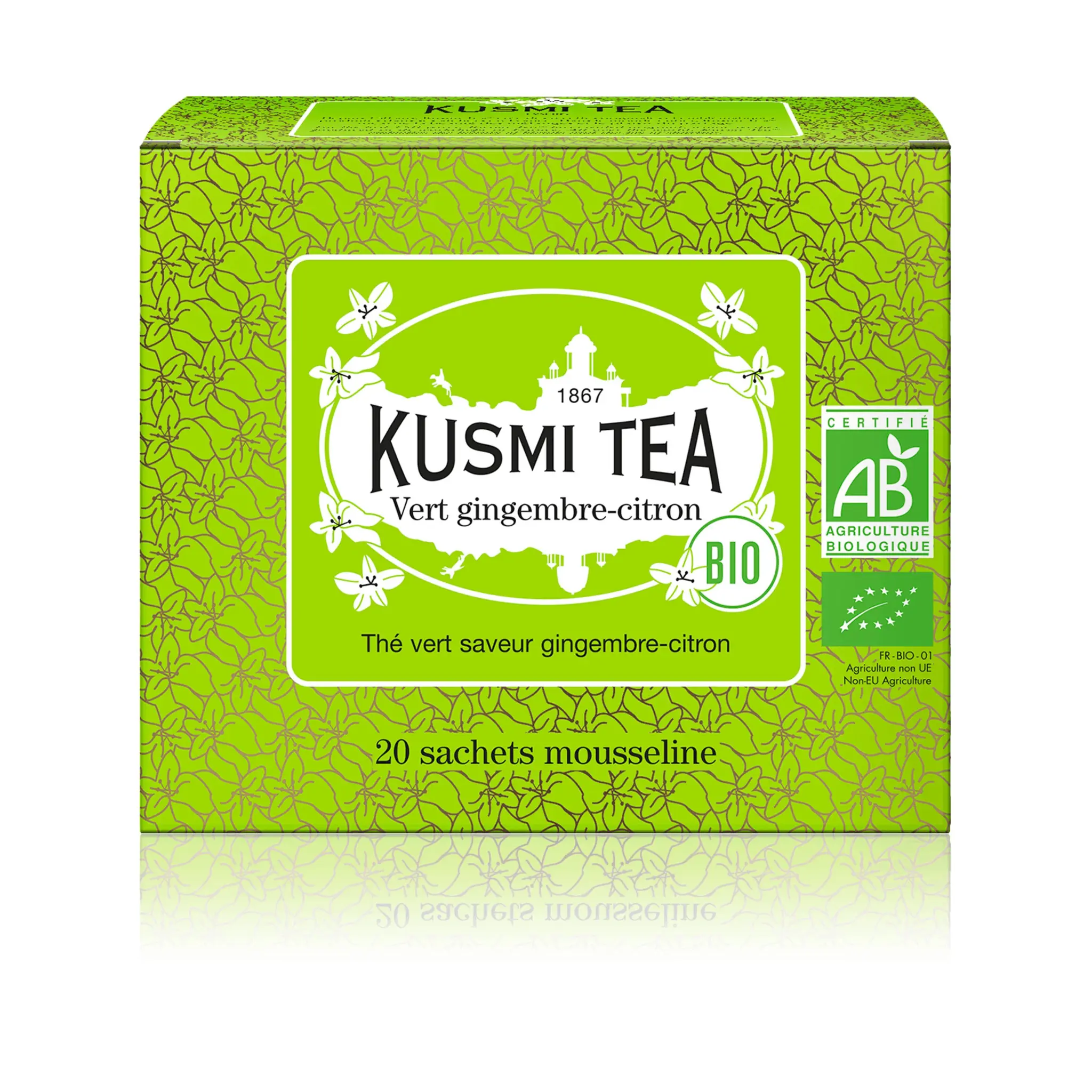 KUSMI TEA Thé vert saveur gingembre-citron bio