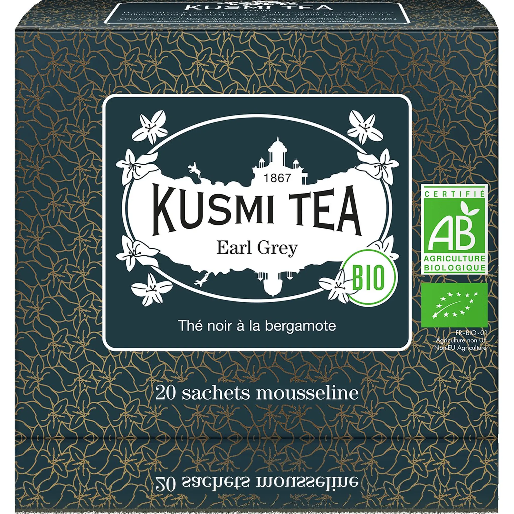 KUSMI TEA Thé noir Earl Grey bio à la bergamote