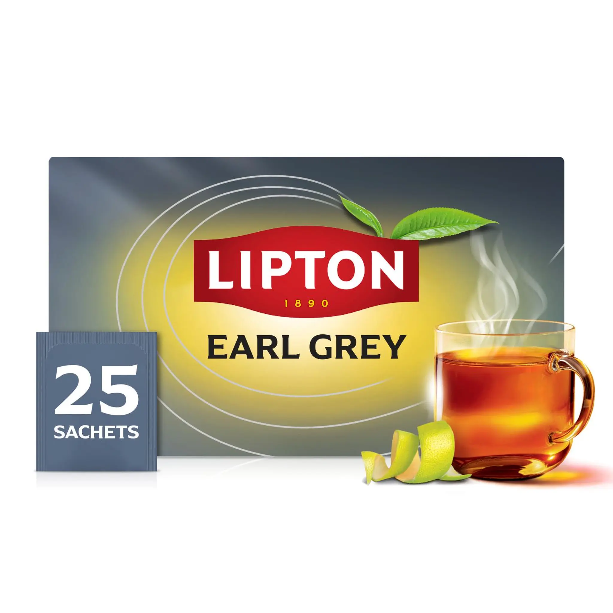LIPTON Thé noir Earl Grey à la bergamote