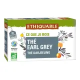ETHIQUABLE Thé noir bio Earl Grey Darjeeling