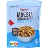 AUCHAN Muesli croustillant chocolat au lait