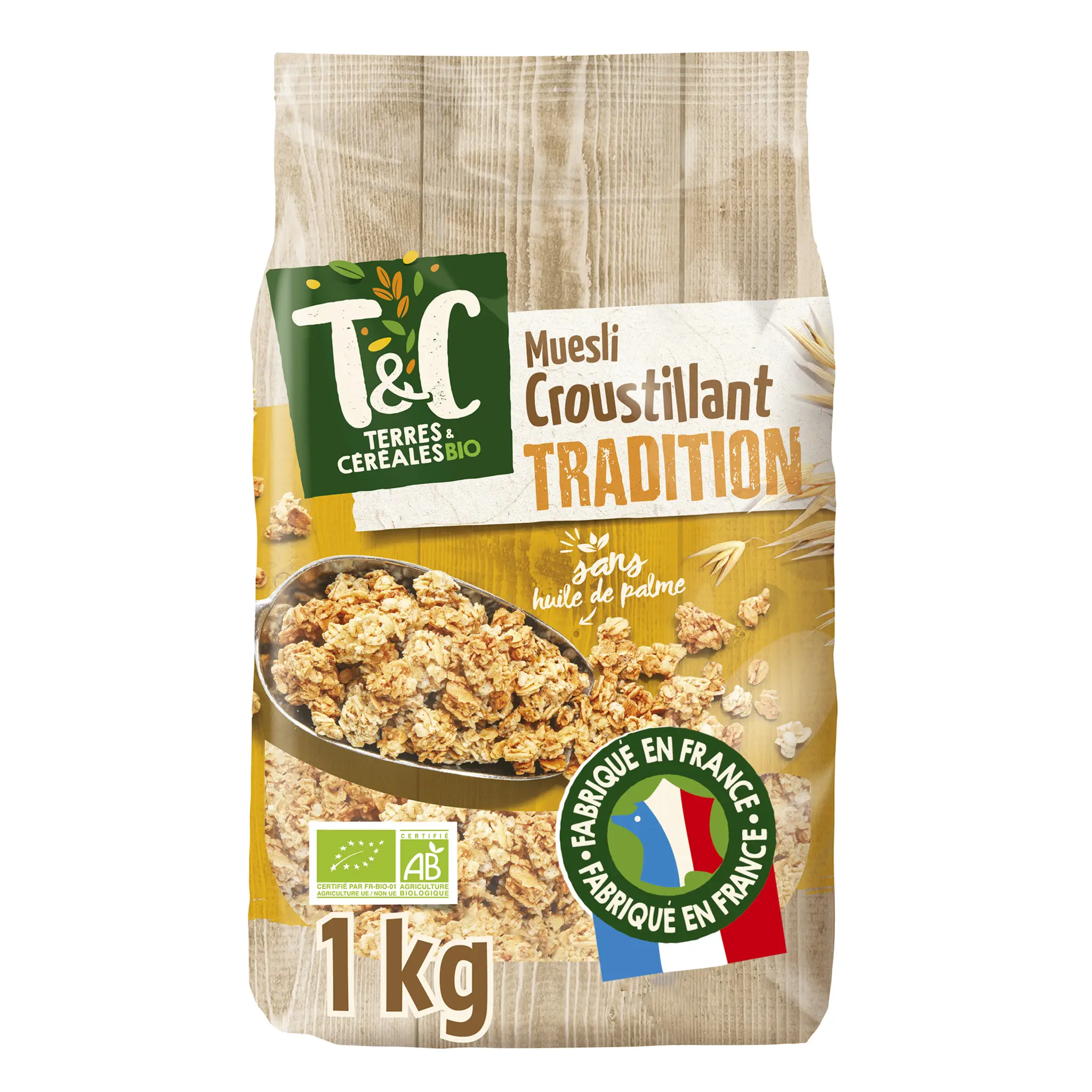 TERRES ET CEREALES Muesli de céréales bio croustillant tradition
