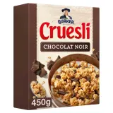QUAKER Cruesli céréales au chocolat noir