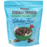 AUCHAN Céréales fourrées chocolat noisettes sans gluten