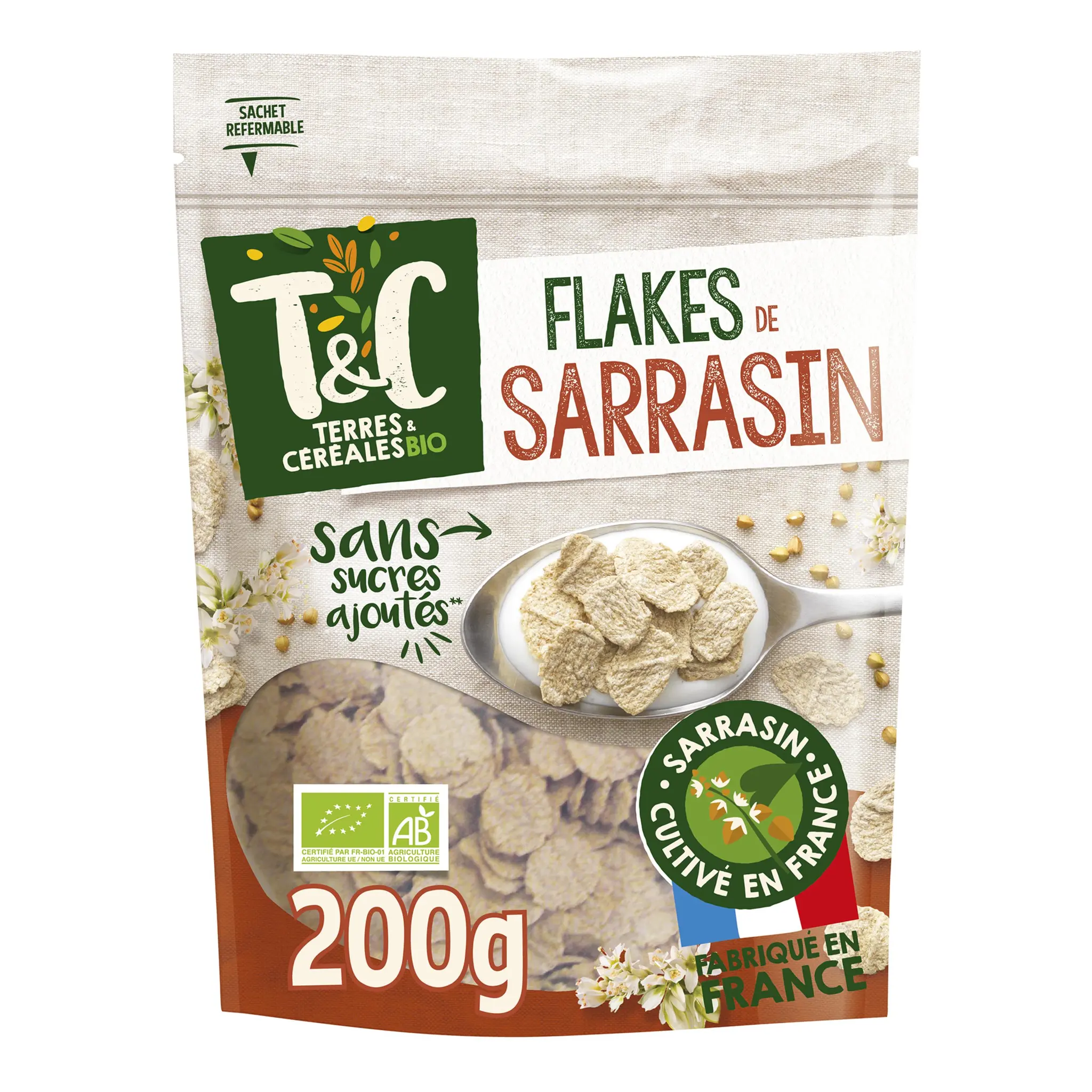 TERRES ET CEREALES Flakes de sarrasin sans sucres ajoutés bio