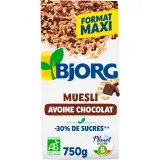 BJORG Muesli à l'avoine et chocolat bio