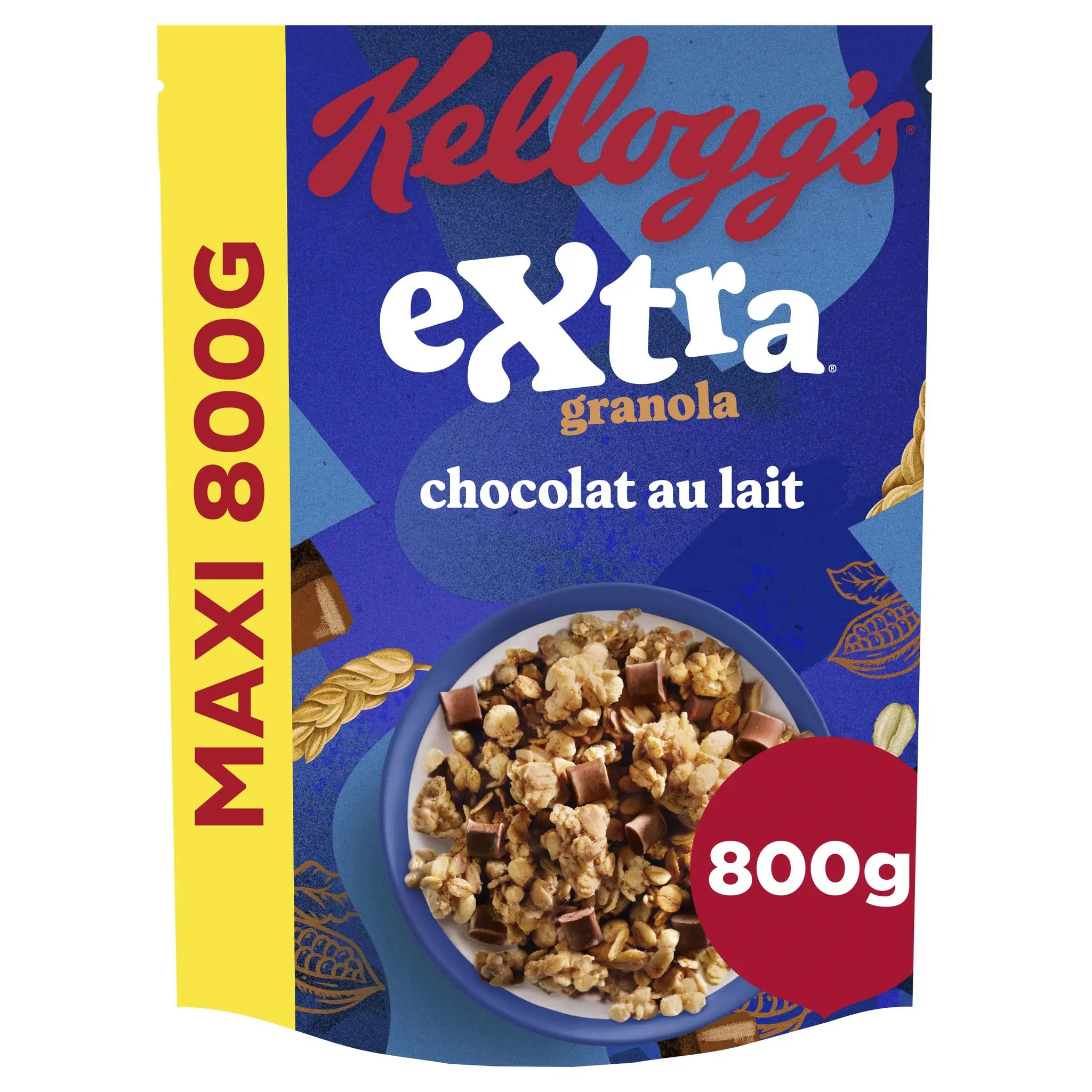 KELLOGG'S Céréales Extra granola chocolat au lait