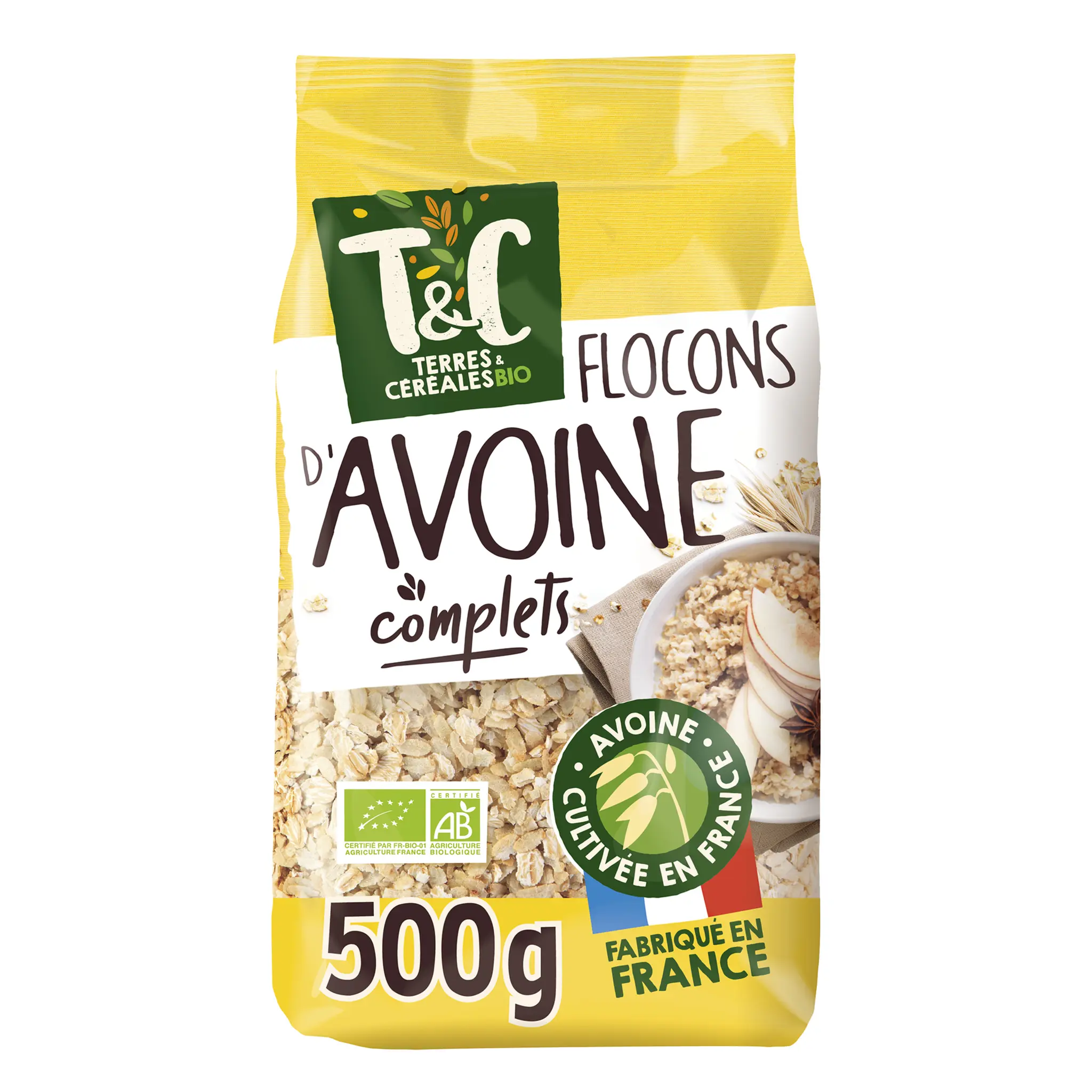 TERRES ET CEREALES Flocons d'avoine complets bio