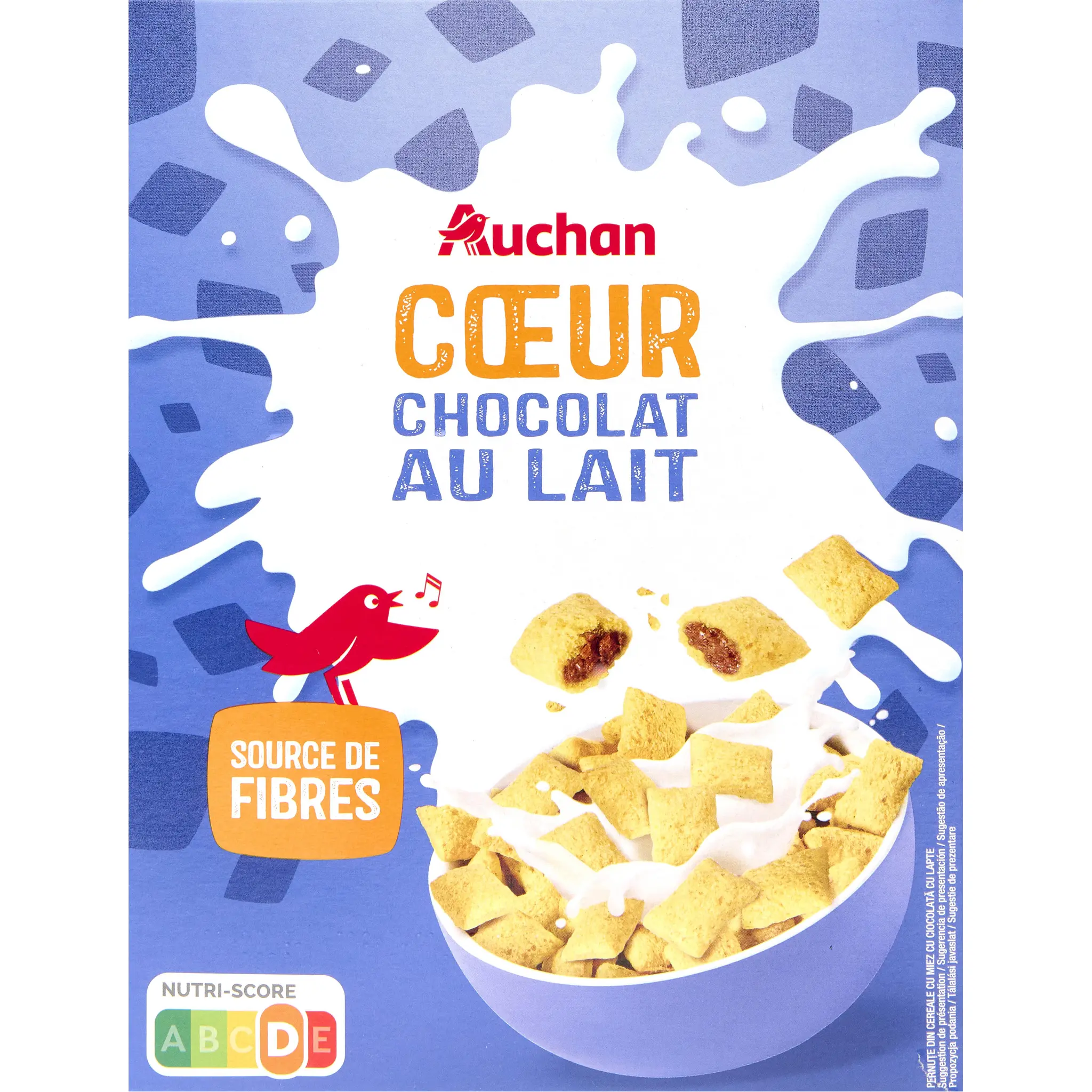 AUCHAN Céréales cœur au chocolat au lait