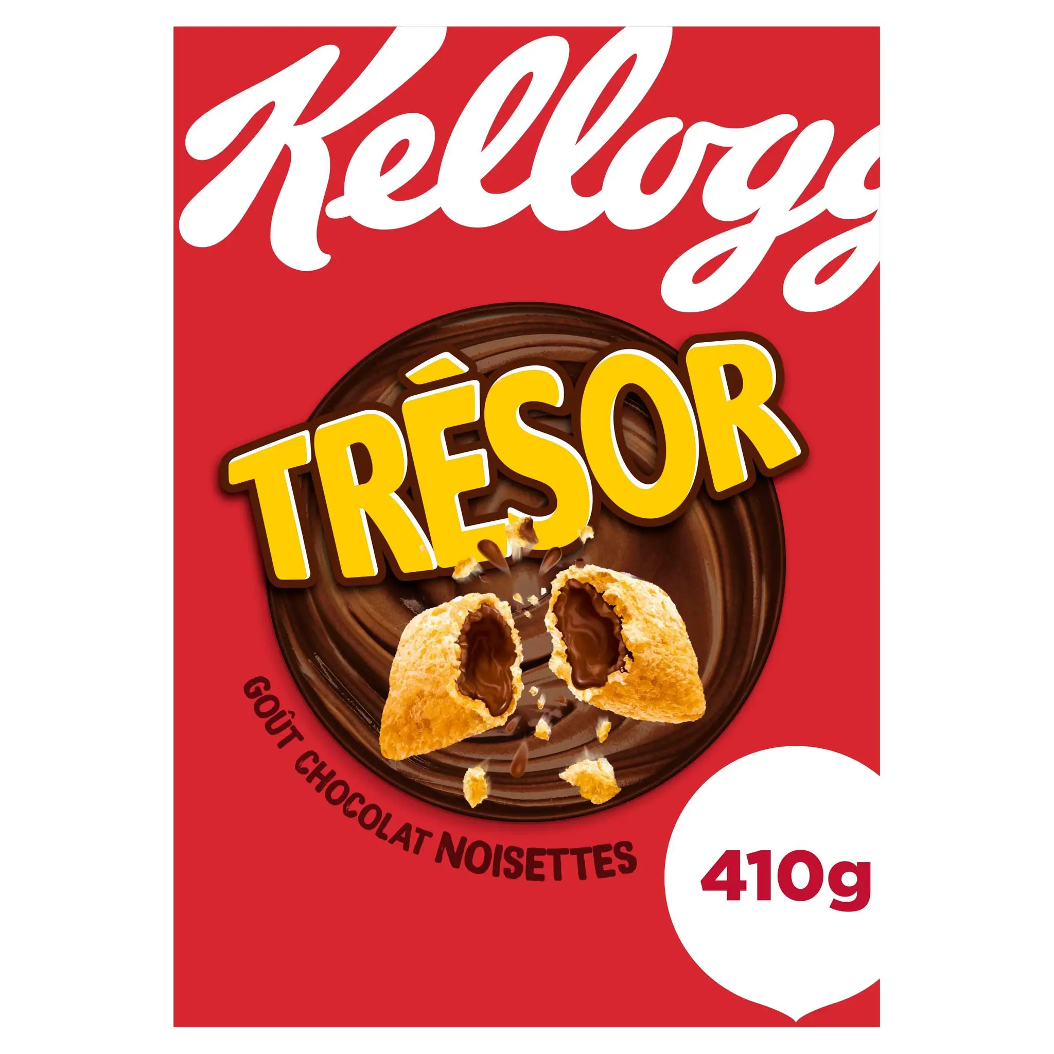 KELLOGG'S Trésor céréales fourrées chocolat noisettes