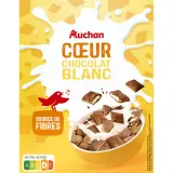 AUCHAN Céréales coeur chocolat blanc