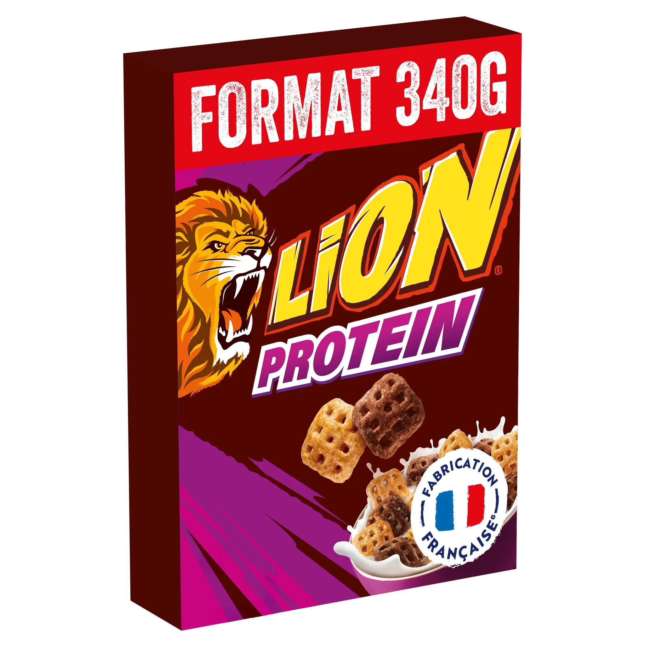 LION Céréales au chocolat et au caramel protéinées