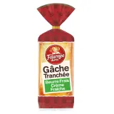 FOURNEE DOREE Gâche tranchée au beurre frais et à la crème fraîche