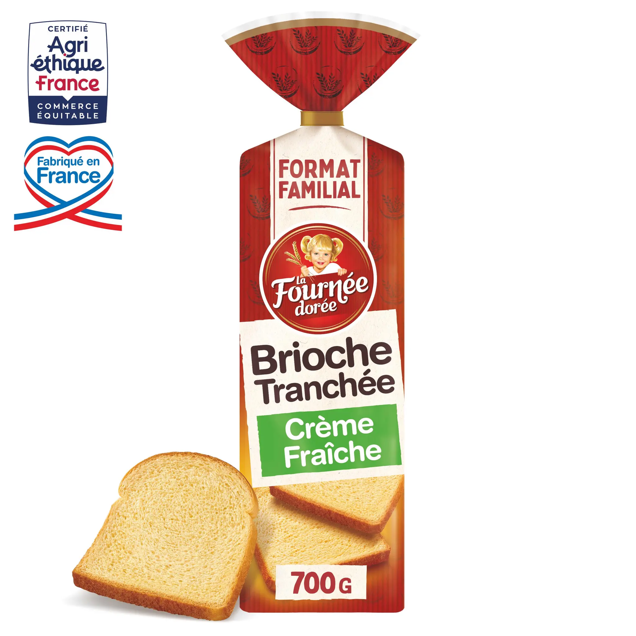 LA FOURNEE DOREE Brioche tranchée à la crème fraîche