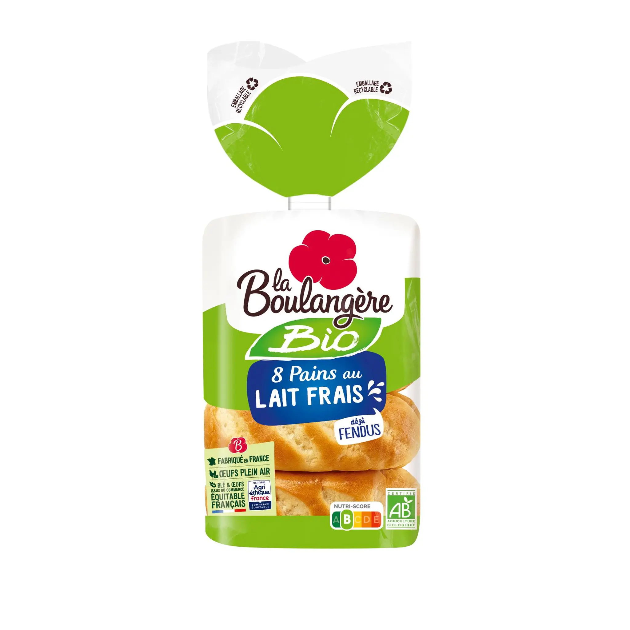 LA BOULANGERE Pains au lait fendus bio