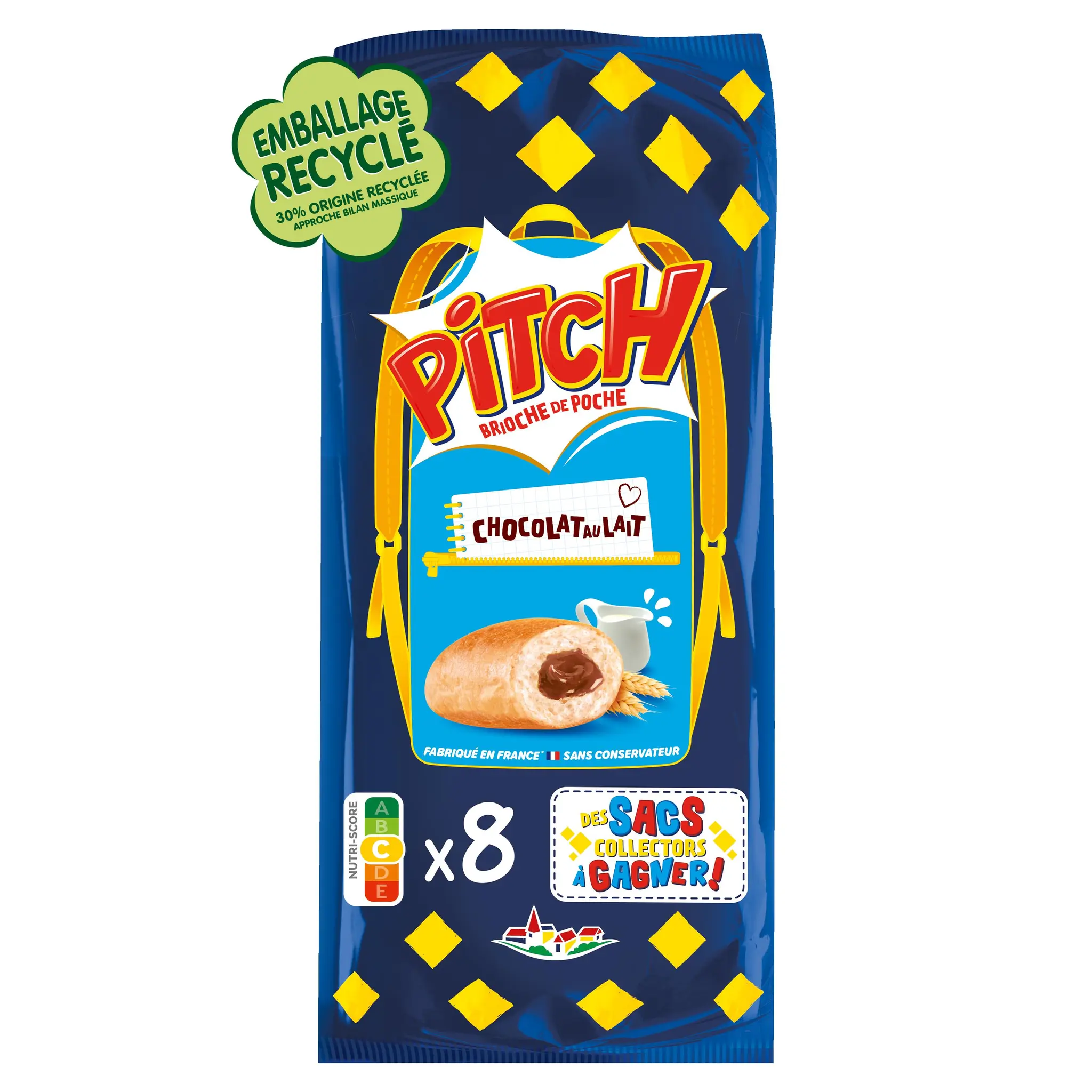 PITCH Brioches fourrées chocolat au lait