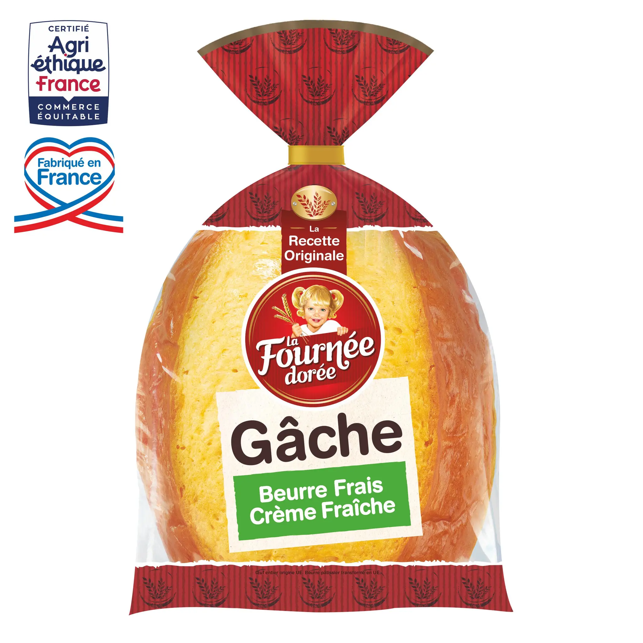 FOURNEE DOREE Gâche au beurre frais et à la crème fraîche