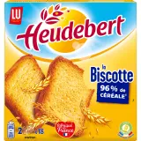 HEUDEBERT Biscottes 96% de céréales La Biscotte