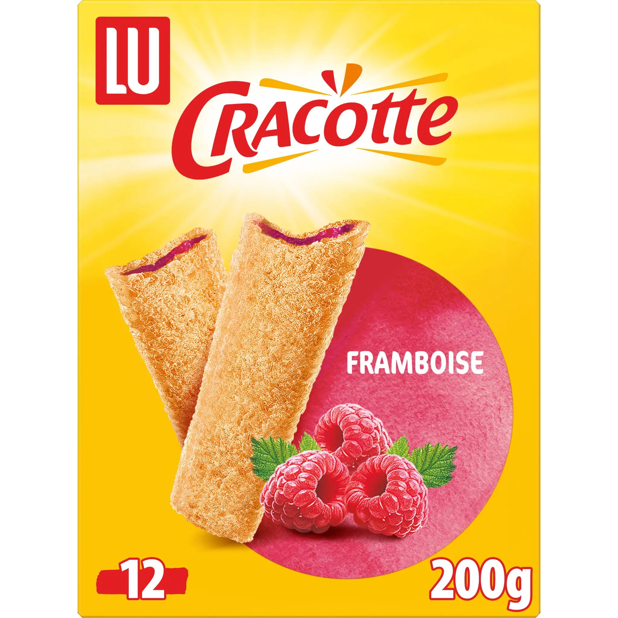 CRACOTTE Biscottes fourrées à la framboise