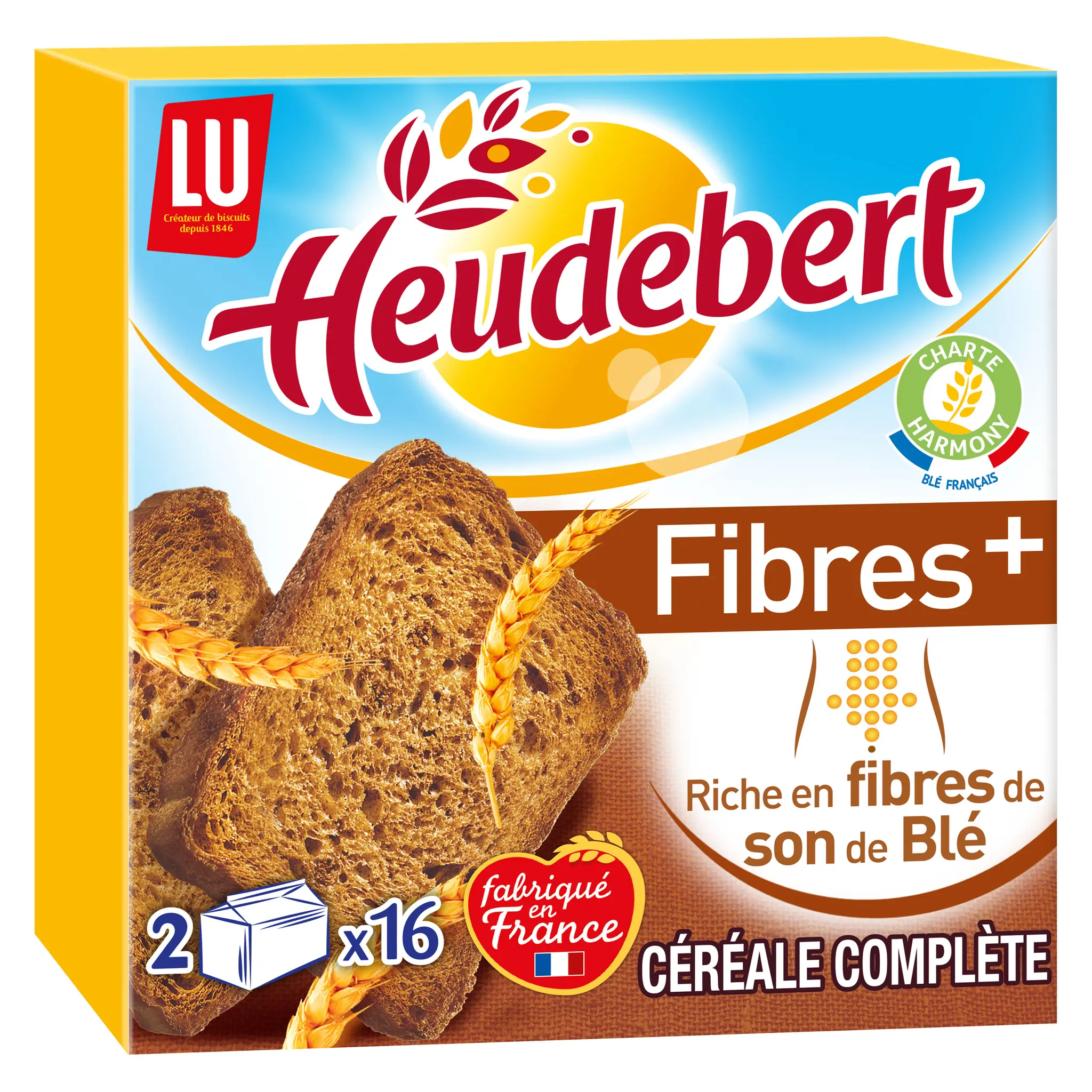 HEUDEBERT Biscottes fibres plus