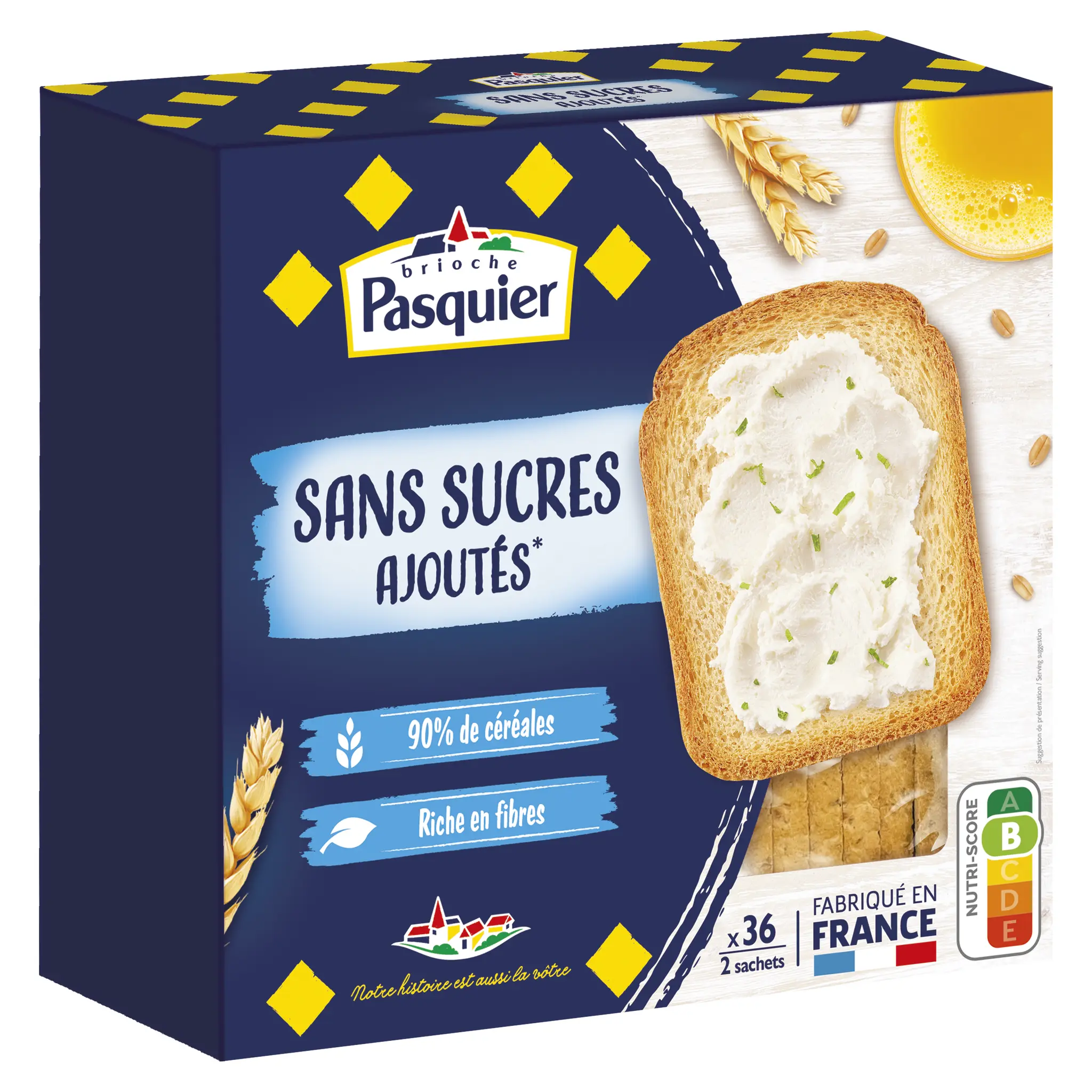 PASQUIER Biscottes sans sucres ajoutés