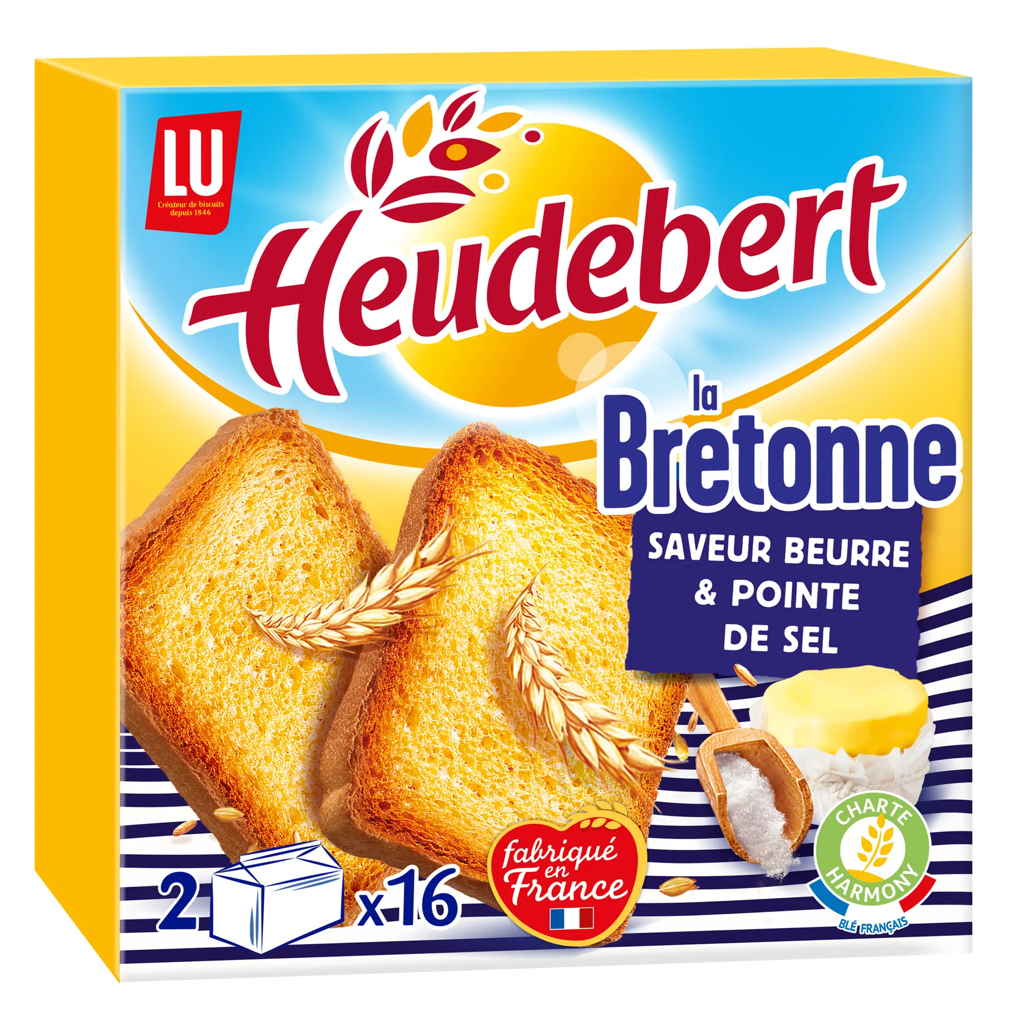 HEUDEBERT Biscottes la Bretonne saveur beurre et pointe de sel