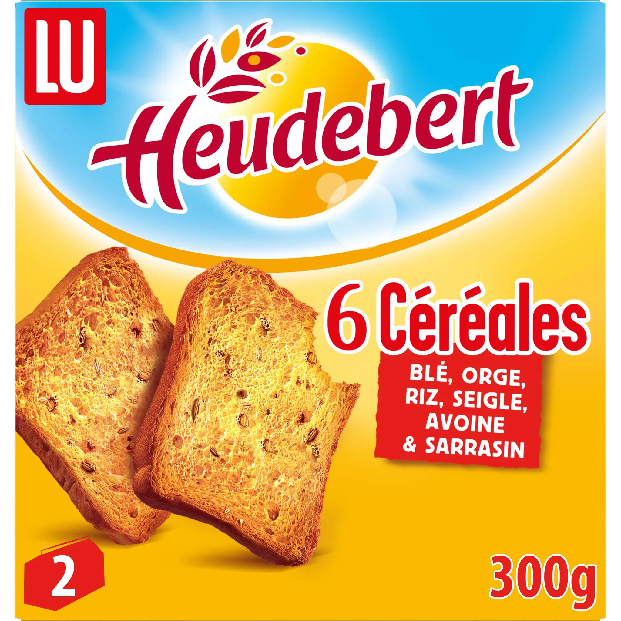 HEUDEBERT Biscottes 6 céréales