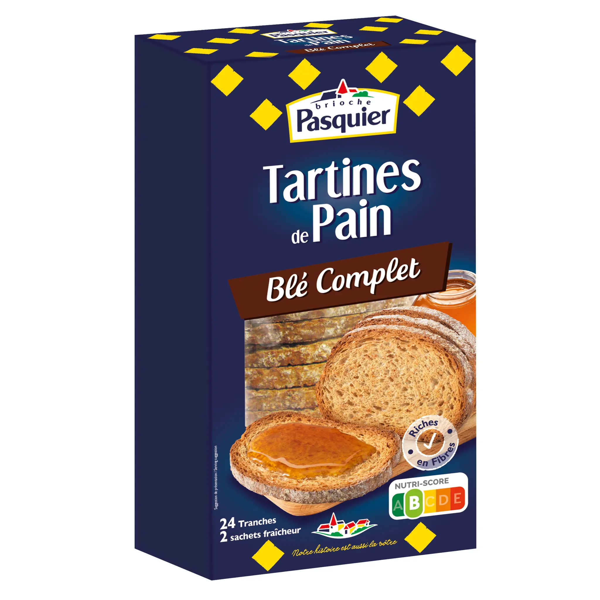 PASQUIER Tartines de pain grillé au blé complet