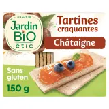 JARDIN BIO ETIC Tartines de châtaignes craquantes sans gluten ni sucres ajoutés