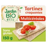 JARDIN BIO ETIC Tartines craquantes multicéréales sans gluten