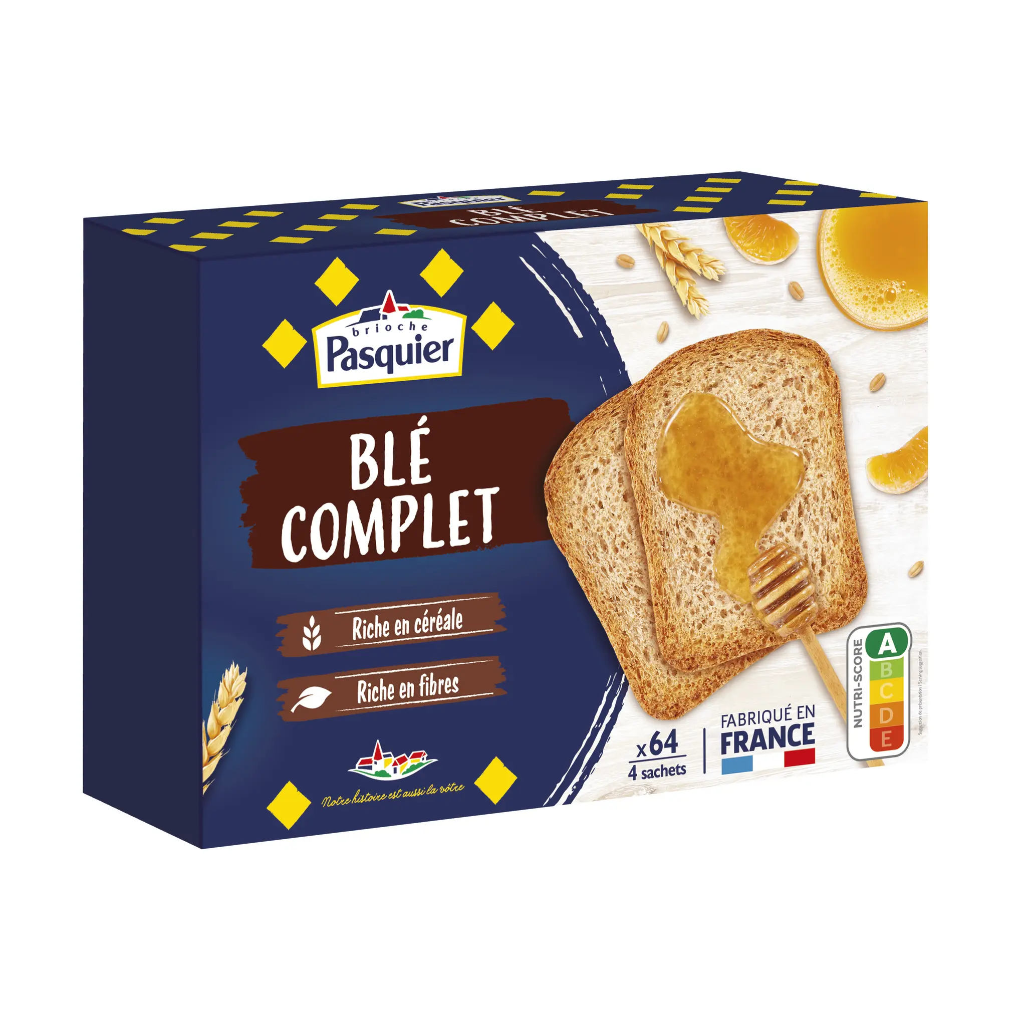 PASQUIER Biscotte au blé complet