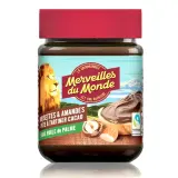 MERVEILLES DU MONDE Pâte à tartiner cacao noisettes et amandes sans huile de palme